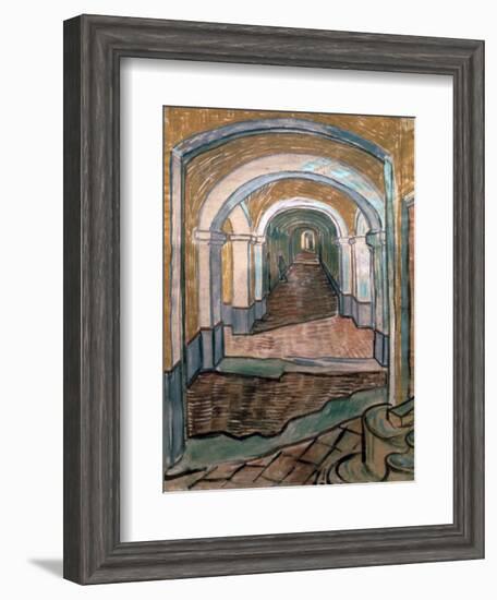 Vestibule of Asylum, 1889-Vincent van Gogh-Framed Giclee Print