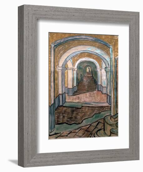 Vestibule of Asylum, 1889-Vincent van Gogh-Framed Giclee Print