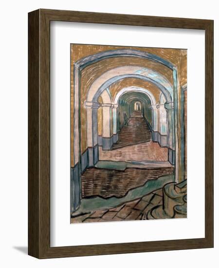 Vestibule of Asylum, 1889-Vincent van Gogh-Framed Giclee Print