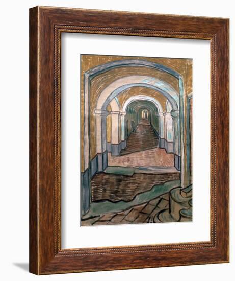 Vestibule of Asylum, 1889-Vincent van Gogh-Framed Giclee Print