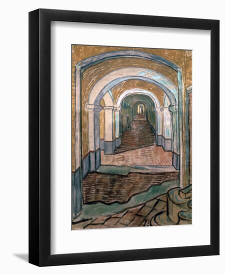 Vestibule of Asylum, 1889-Vincent van Gogh-Framed Giclee Print