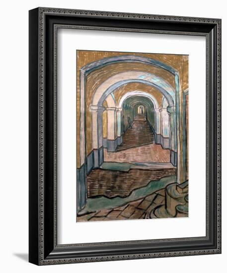 Vestibule of Asylum, 1889-Vincent van Gogh-Framed Giclee Print