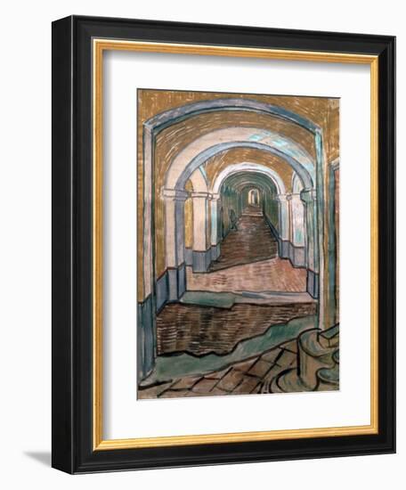 Vestibule of Asylum, 1889-Vincent van Gogh-Framed Giclee Print