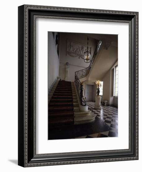 Vestibule with Marble Floors and Neoclassical Stucco by Clodion-null-Framed Giclee Print