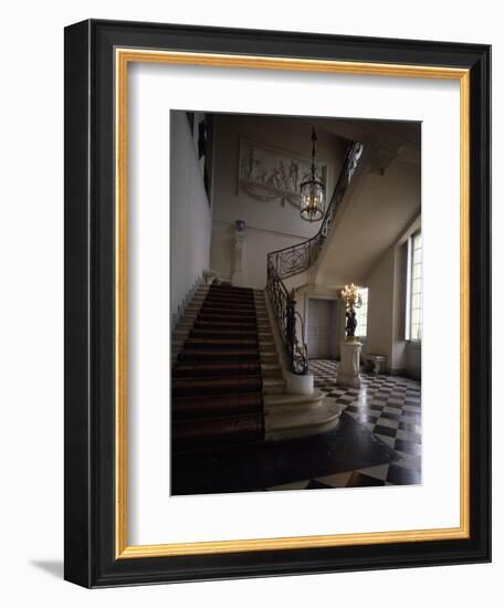 Vestibule with Marble Floors and Neoclassical Stucco by Clodion-null-Framed Giclee Print
