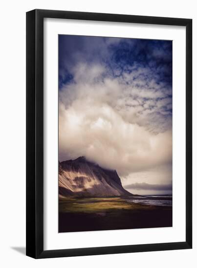 Vestrahorn Mountains Beach & Cloud Drama Southern Iceland Summer-Vincent James-Framed Photographic Print