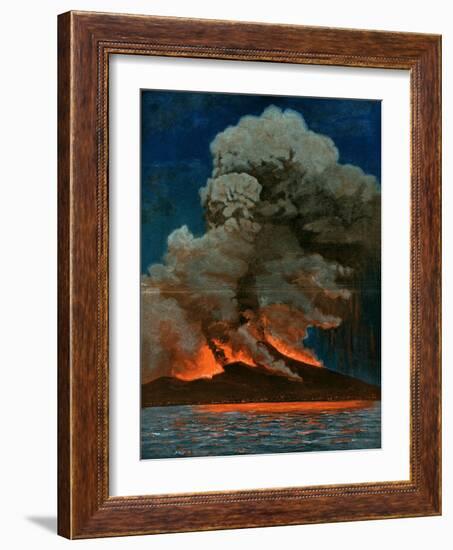Vesuvius - Erupt 1872-W Kranz-Framed Art Print
