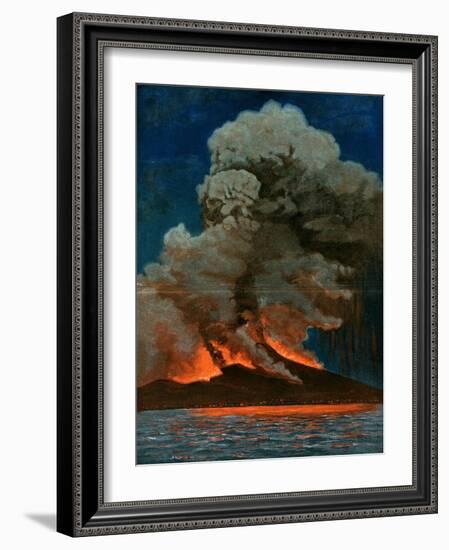 Vesuvius - Erupt 1872-W Kranz-Framed Art Print