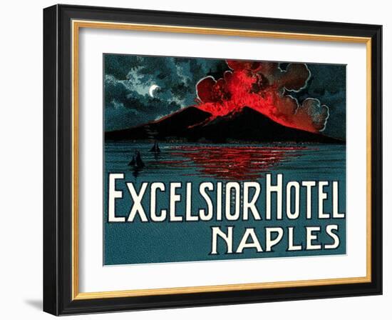 Vesuvius, Excelsior Hotel, Naples-null-Framed Art Print