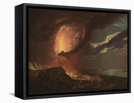 Vesuvius in Eruption, with a View over the Islands in the Bay of Naples-Joseph Wright of Derby-Framed Premier Image Canvas