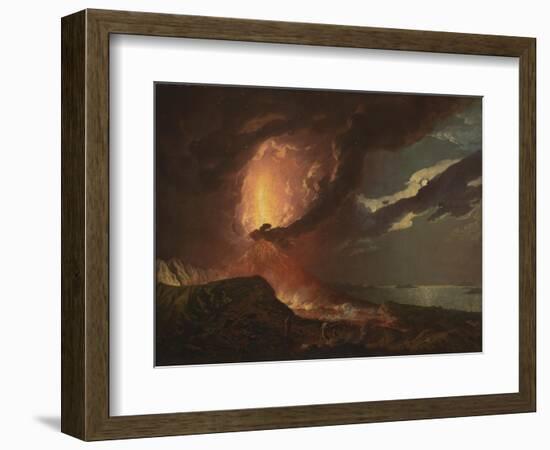 Vesuvius in Eruption, with a View over the Islands in the Bay of Naples-Joseph Wright of Derby-Framed Giclee Print