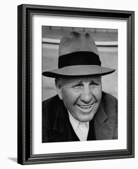 Veteran Horse Trainer Jim Fitzsimmons, Smiling-Carl Mydans-Framed Photographic Print