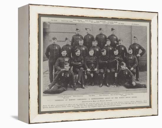 Veterans of Eleven Campaigns, a Distinguished Group of the King's Royal Rifles-null-Framed Premier Image Canvas