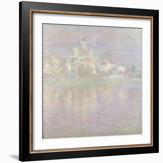 Vétheuil Bei Sonnenuntergang Wahrscheinlich 1900-Claude Monet-Framed Giclee Print