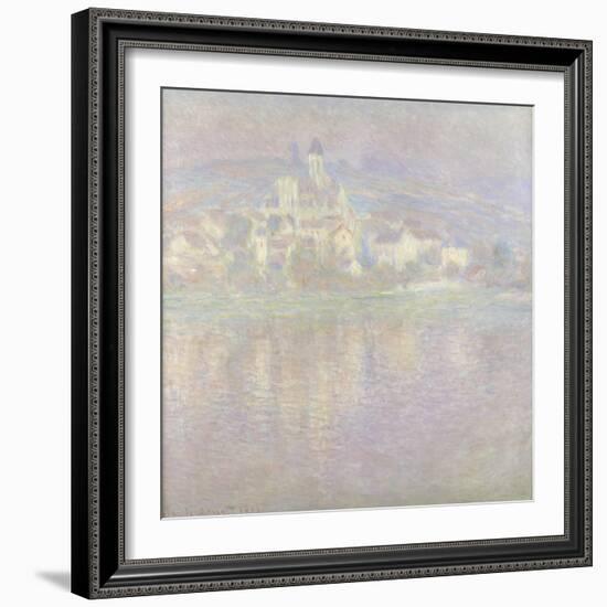 Vétheuil Bei Sonnenuntergang Wahrscheinlich 1900-Claude Monet-Framed Giclee Print
