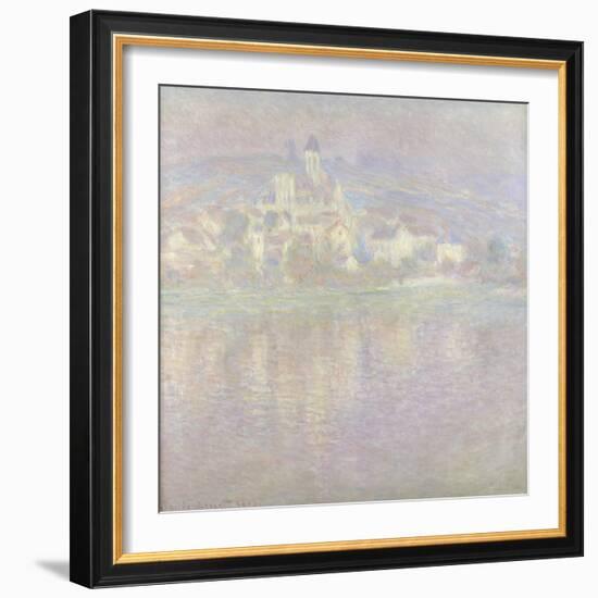 Vétheuil Bei Sonnenuntergang Wahrscheinlich 1900-Claude Monet-Framed Giclee Print