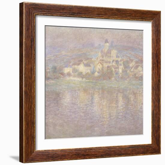 Vétheuil, soleil couchant-Claude Monet-Framed Giclee Print