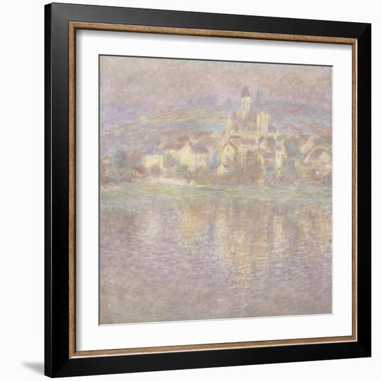 Vétheuil, soleil couchant-Claude Monet-Framed Giclee Print