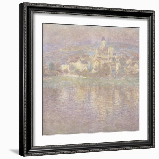 Vétheuil, soleil couchant-Claude Monet-Framed Giclee Print