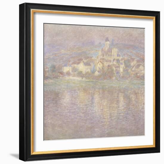 Vétheuil, soleil couchant-Claude Monet-Framed Giclee Print