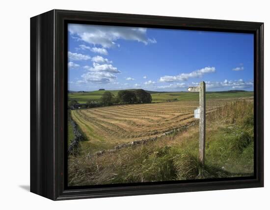 Vew from the High Peak Trail Cycleway and Footpath Along Disused Railway Line, Peak District Nation-David Hughes-Framed Premier Image Canvas