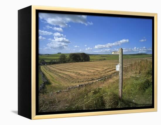 Vew from the High Peak Trail Cycleway and Footpath Along Disused Railway Line, Peak District Nation-David Hughes-Framed Premier Image Canvas