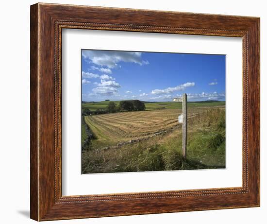 Vew from the High Peak Trail Cycleway and Footpath Along Disused Railway Line, Peak District Nation-David Hughes-Framed Photographic Print