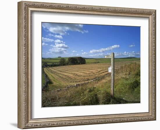 Vew from the High Peak Trail Cycleway and Footpath Along Disused Railway Line, Peak District Nation-David Hughes-Framed Photographic Print