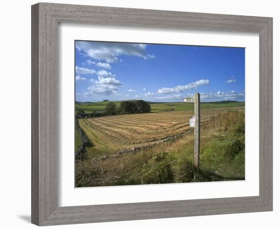 Vew from the High Peak Trail Cycleway and Footpath Along Disused Railway Line, Peak District Nation-David Hughes-Framed Photographic Print