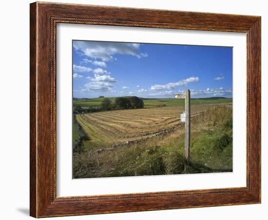 Vew from the High Peak Trail Cycleway and Footpath Along Disused Railway Line, Peak District Nation-David Hughes-Framed Photographic Print