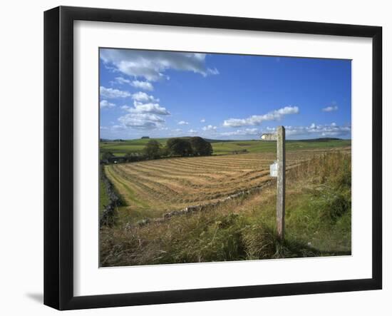 Vew from the High Peak Trail Cycleway and Footpath Along Disused Railway Line, Peak District Nation-David Hughes-Framed Photographic Print