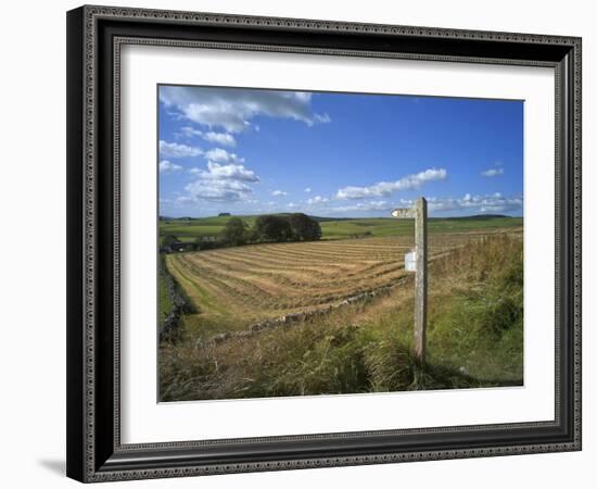 Vew from the High Peak Trail Cycleway and Footpath Along Disused Railway Line, Peak District Nation-David Hughes-Framed Photographic Print