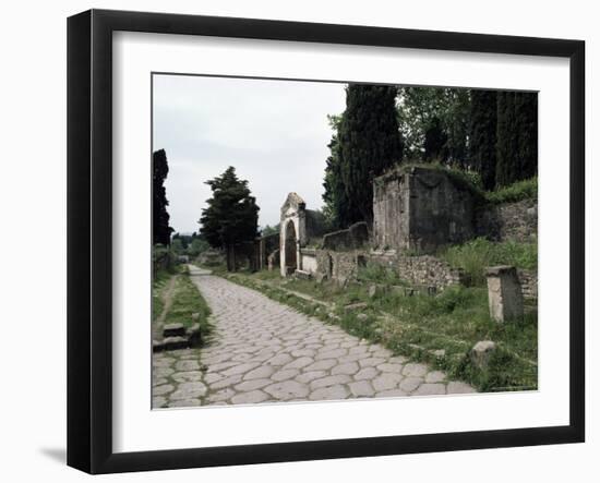 Via Dei Sepolchri, Pompeii, Unesco World Heritage Site, Campania, Italy-Christina Gascoigne-Framed Photographic Print