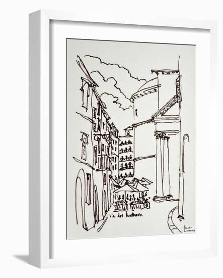 Via del Pantheon is the street next to the Pantheon in Rome, Italy.-Richard Lawrence-Framed Photographic Print
