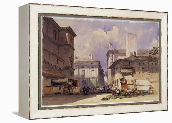 Via Dell'independenza with the Palazzo Comunale, Bologna, 1892 (W/C on Paper)-William Callow-Framed Premier Image Canvas