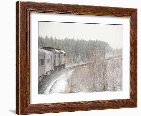 Via Rail Snow Train Between Edmonton & Jasper, Alberta, Canada-Cindy Miller Hopkins-Framed Photographic Print