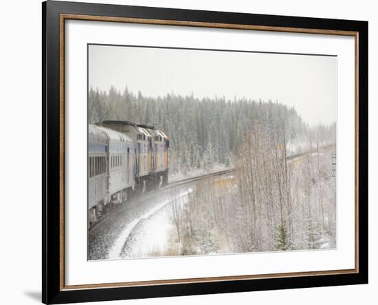 Via Rail Snow Train Between Edmonton & Jasper, Alberta, Canada-Cindy Miller Hopkins-Framed Photographic Print