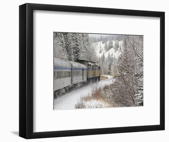 Via Rail Snow Train Between Edmonton & Jasper, Alberta, Canada-Cindy Miller Hopkins-Framed Photographic Print