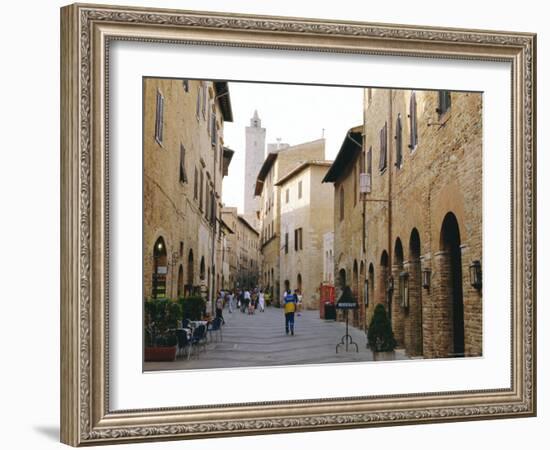 Via San Giovanni, San Gimignano, Tuscany, Italy-Fraser Hall-Framed Photographic Print