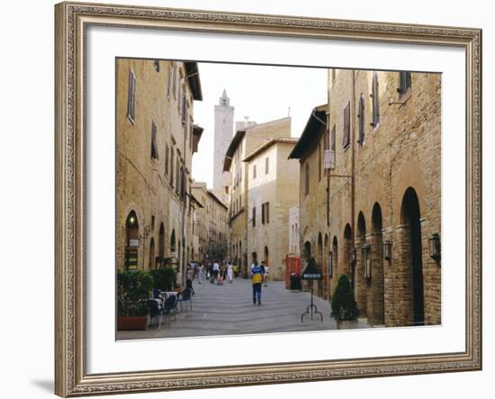 Via San Giovanni, San Gimignano, Tuscany, Italy-Fraser Hall-Framed Photographic Print