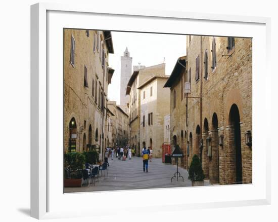 Via San Giovanni, San Gimignano, Tuscany, Italy-Fraser Hall-Framed Photographic Print