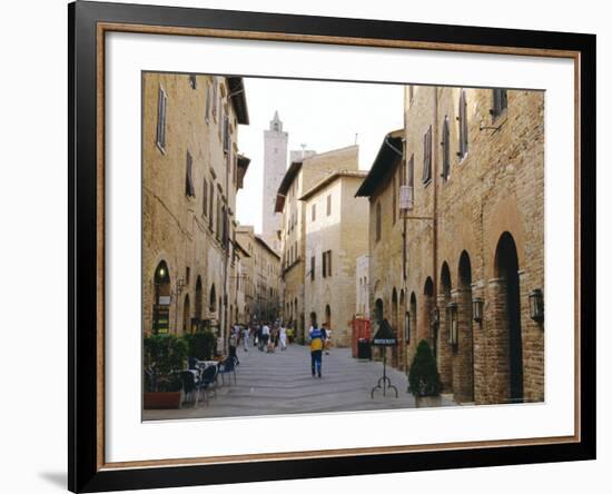 Via San Giovanni, San Gimignano, Tuscany, Italy-Fraser Hall-Framed Photographic Print