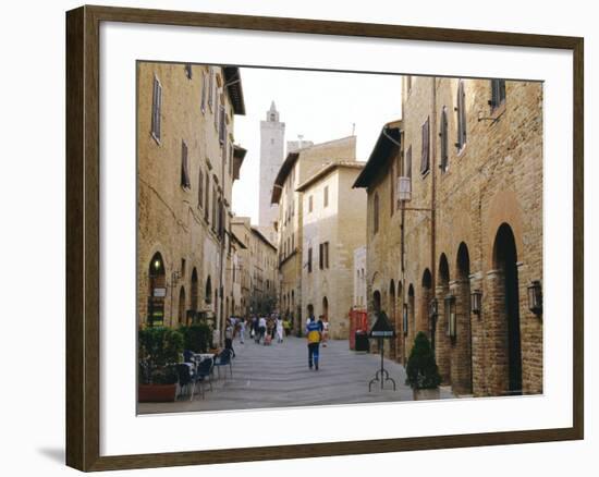 Via San Giovanni, San Gimignano, Tuscany, Italy-Fraser Hall-Framed Photographic Print