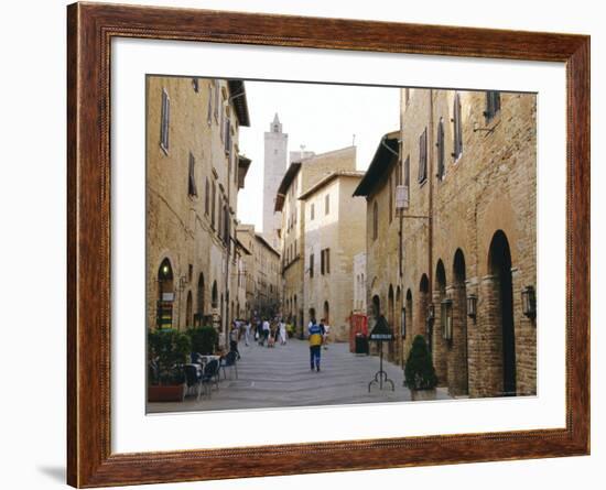 Via San Giovanni, San Gimignano, Tuscany, Italy-Fraser Hall-Framed Photographic Print