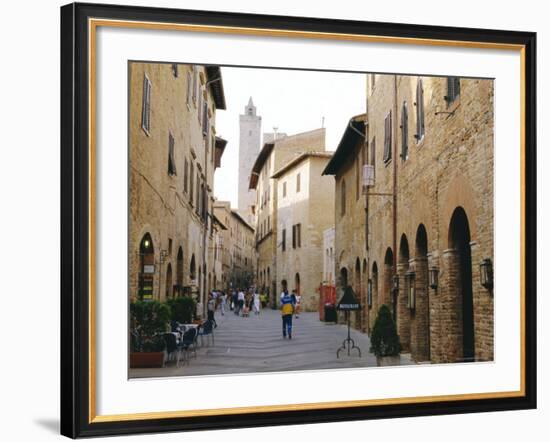 Via San Giovanni, San Gimignano, Tuscany, Italy-Fraser Hall-Framed Photographic Print