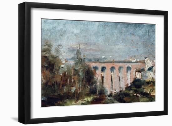 Viaduct of Castelviel in Albi-Henri de Toulouse-Lautrec-Framed Art Print