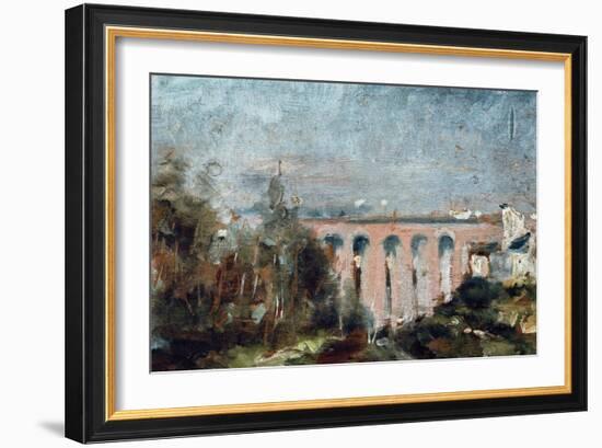 Viaduct of Castelviel in Albi-Henri de Toulouse-Lautrec-Framed Art Print