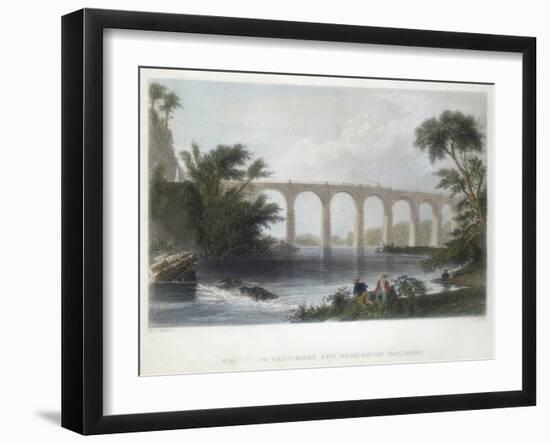 Viaduct on the Baltimore and Washington Railroad, C1838-Henry Adlard-Framed Giclee Print