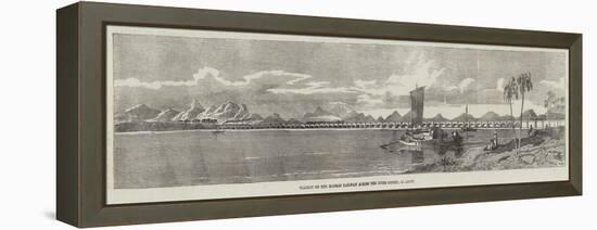 Viaduct on the Madras Railway across the River Poiney, in Arcot-Richard Principal Leitch-Framed Premier Image Canvas