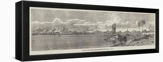 Viaduct on the Madras Railway across the River Poiney, in Arcot-Richard Principal Leitch-Framed Premier Image Canvas